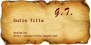 Gulis Tilla névjegykártya